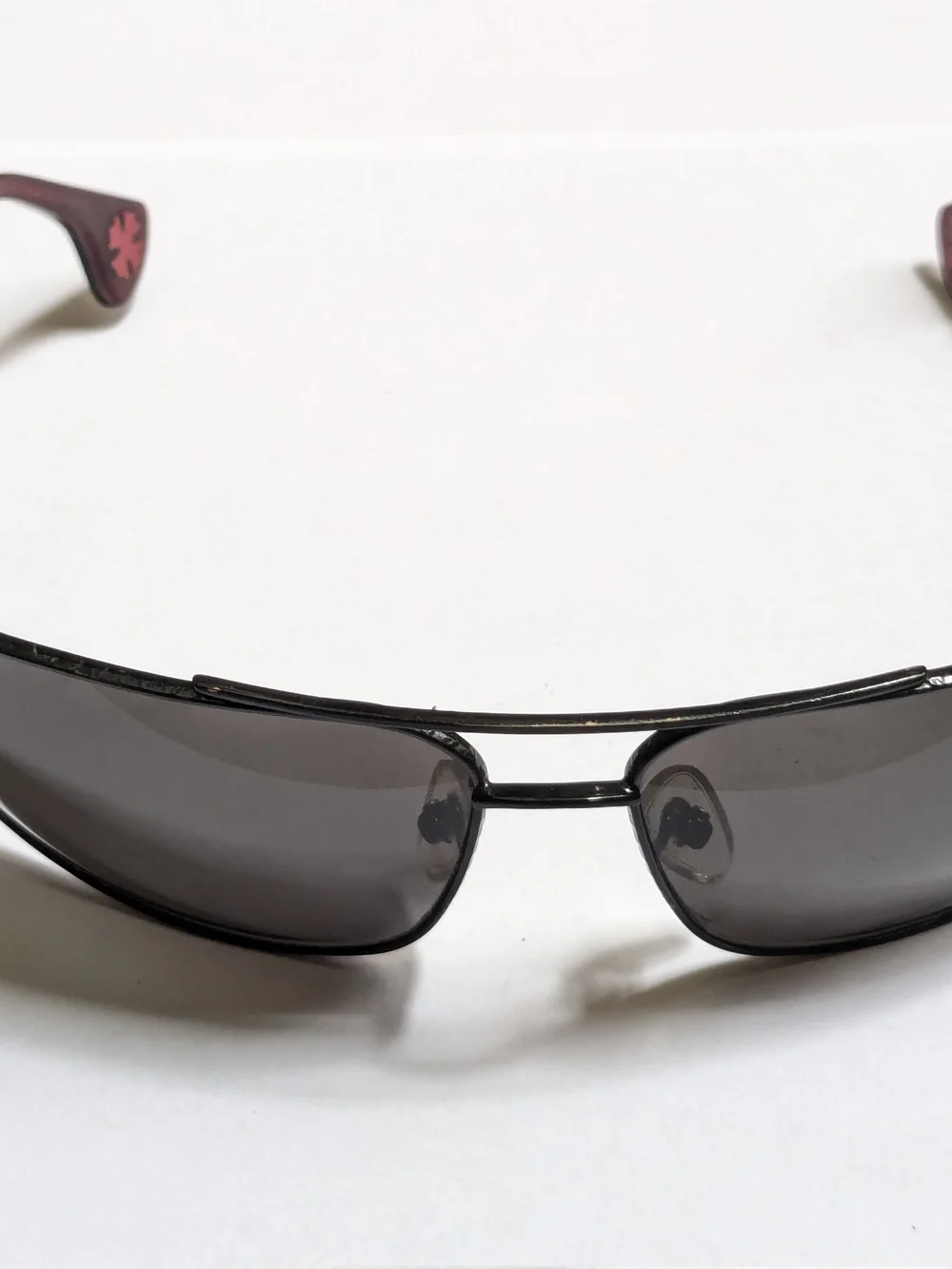 Chrome Hearts The Beast Sunglasses Black Red Aviator Gray Lens Cross